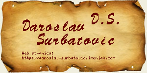 Daroslav Šurbatović vizit kartica